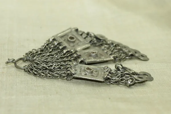 Set of 3 Antique Silver Afghan Pendants