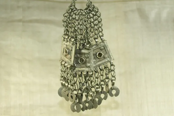Set of 3 Antique Silver Afghan Pendants