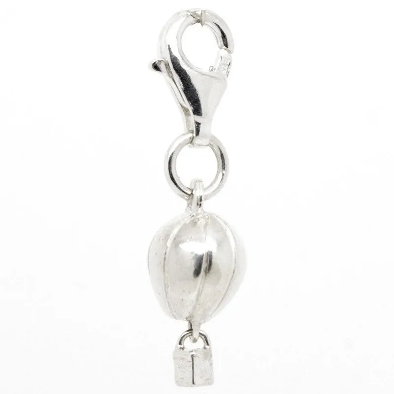 Silver Hot Air Balloon Charm