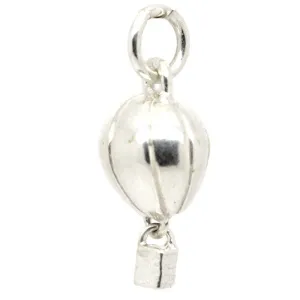 Silver Hot Air Balloon Charm