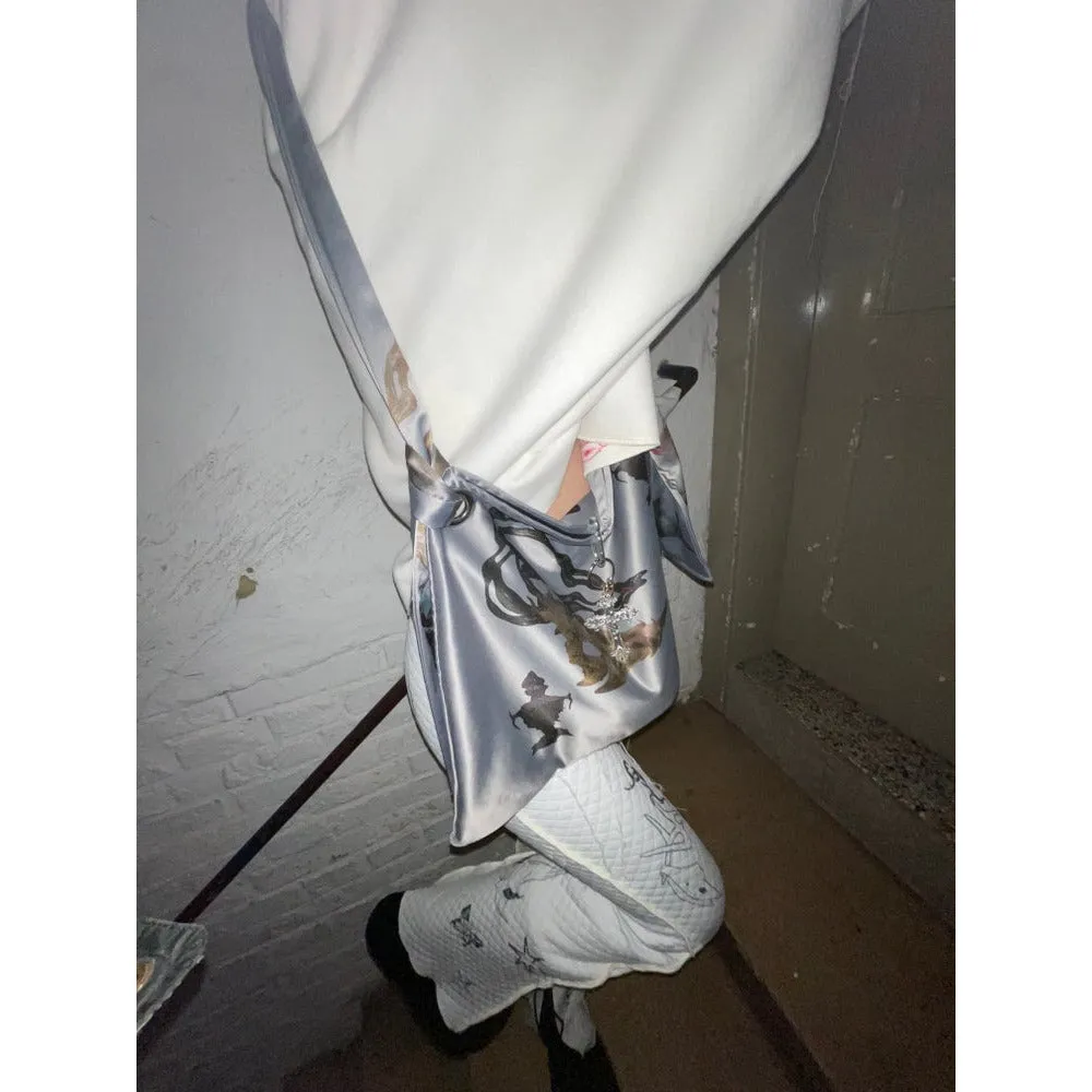 silver shoe bag