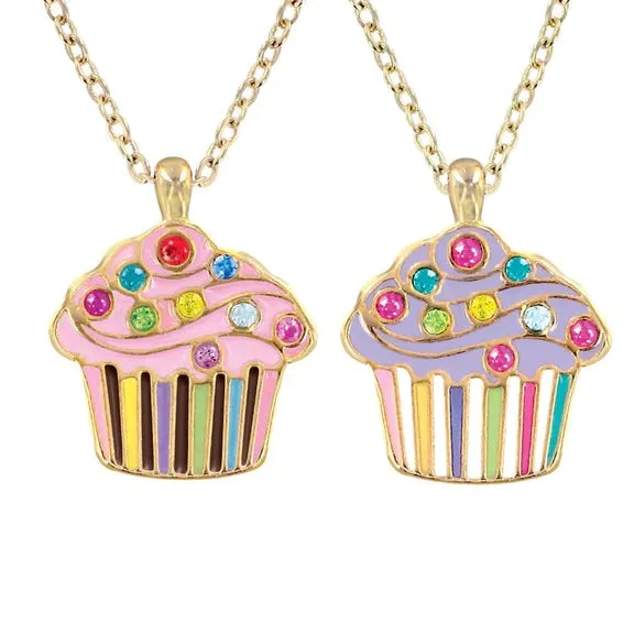 Sparkling Cupcake Pendant Necklace For a Sweet Girl! Gift Boxed!