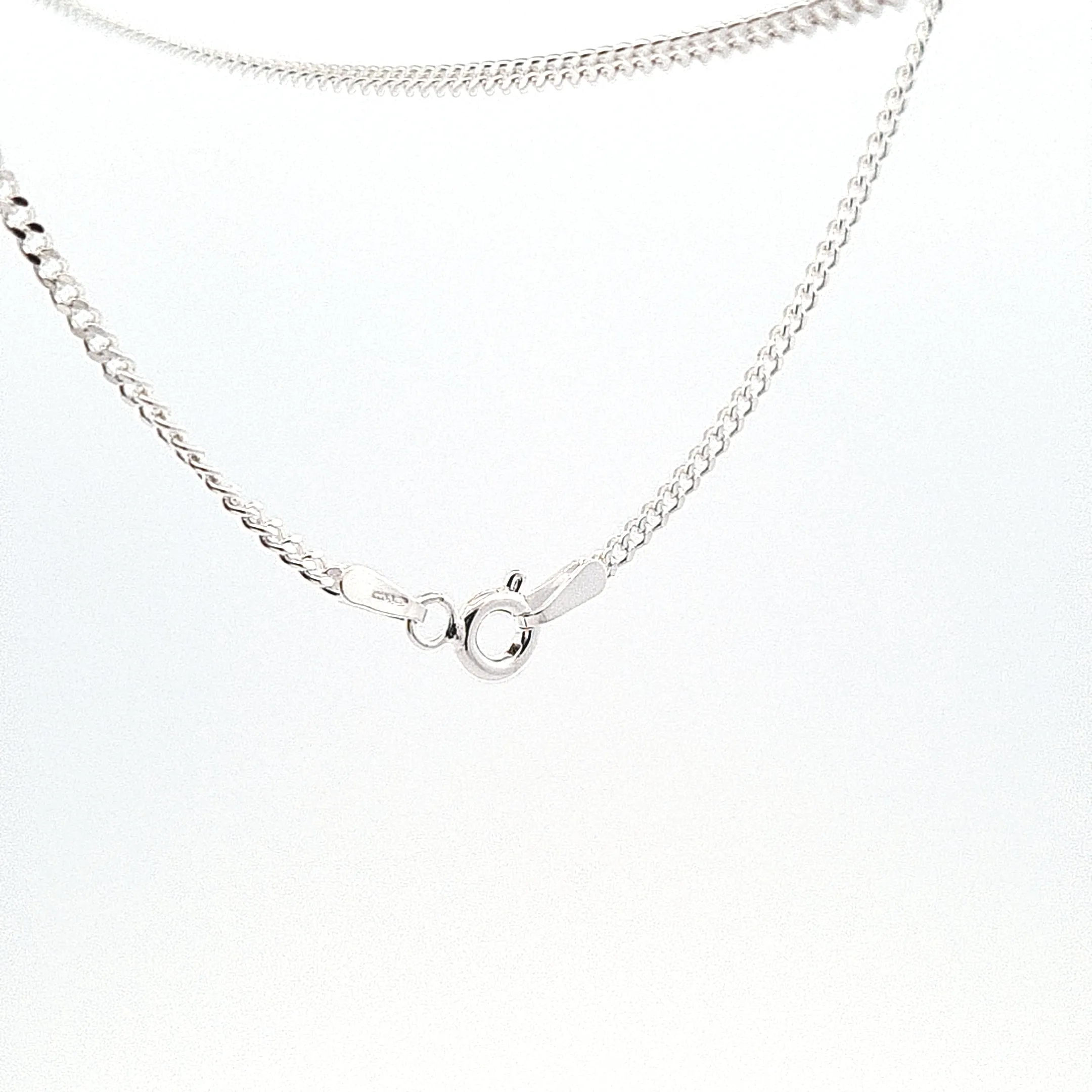 Sterling silver 20" flat filed curb link chain 27537