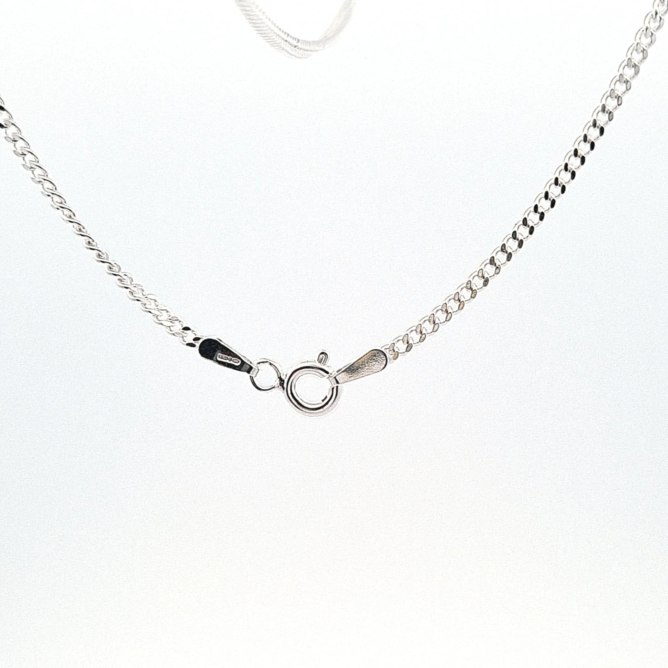 Sterling silver 20" flat filed curb link chain 27537