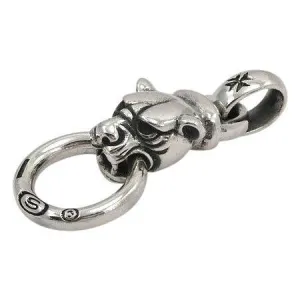 Sterling Silver Tiger Head Mens Pendants