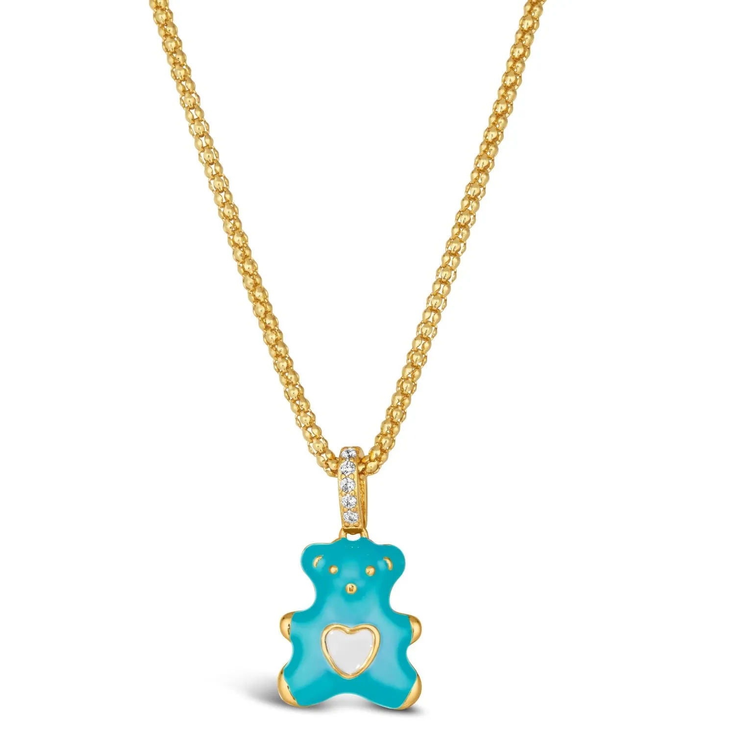 Teddy Enamel Bear Necklace