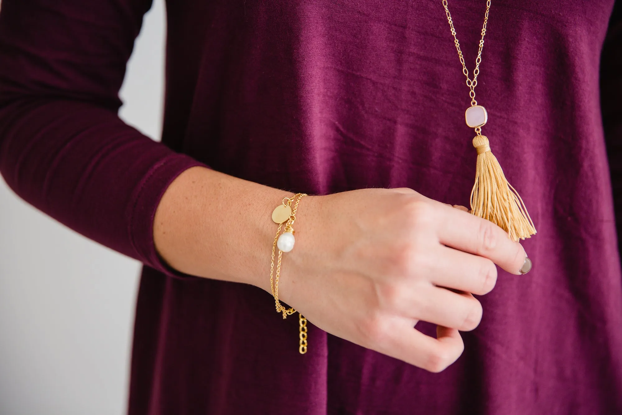 Threads of Joy Necklace Pink