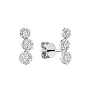 Triple Circle Diamond Crawler Earrings