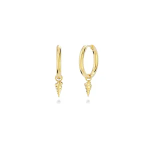 Tropic Hoops Spiral Shell Gold