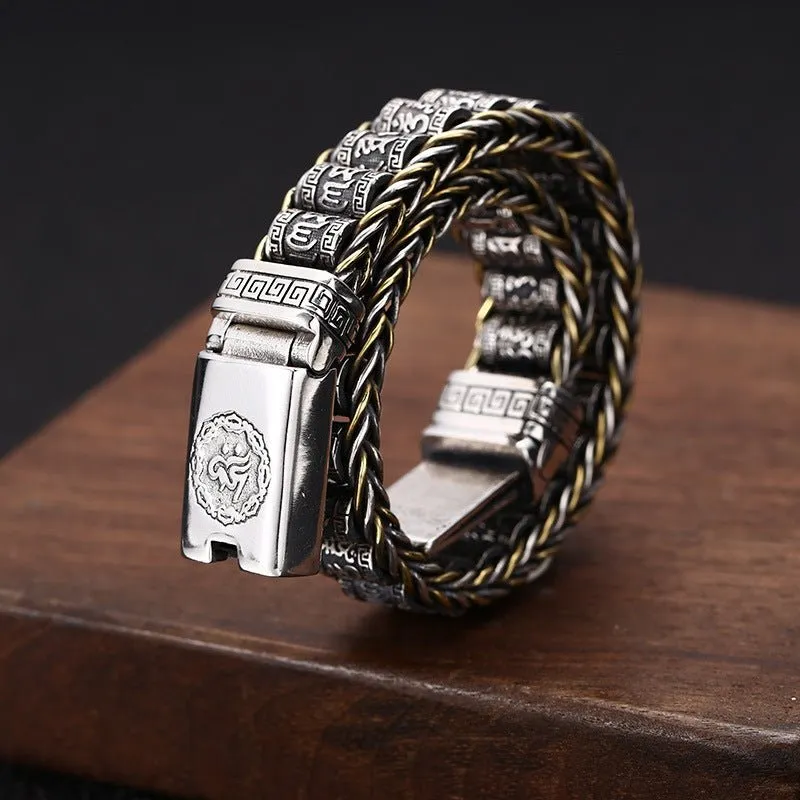 Unisex 925 Silver Turn Bead Bracelet