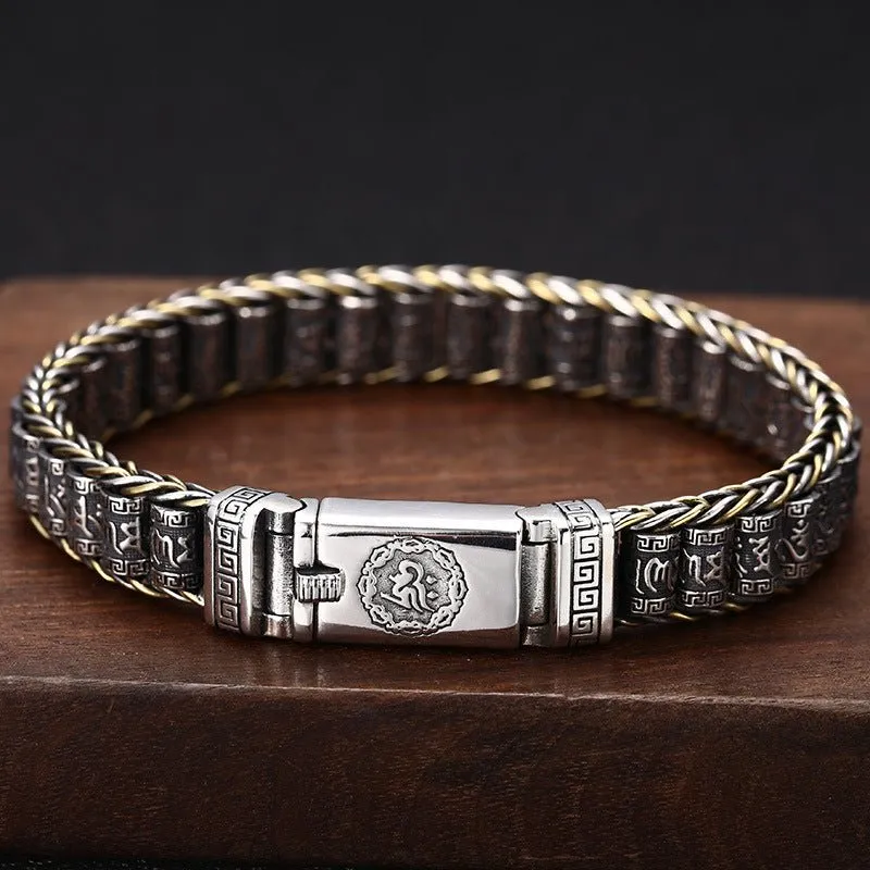 Unisex 925 Silver Turn Bead Bracelet