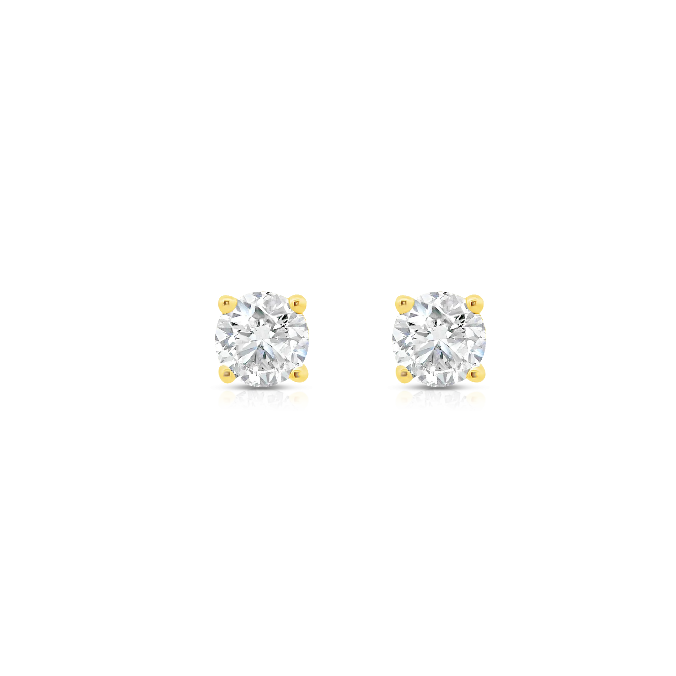 Yellow Gold Diamond Stud Earrings Collection